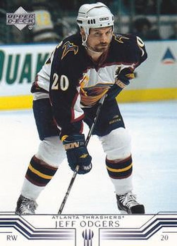 #11 Jeff Odgers - Atlanta Thrashers - 2001-02 Upper Deck Hockey