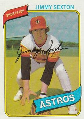 #11 Jimmy Sexton - Houston Astros - 1980 Topps Baseball