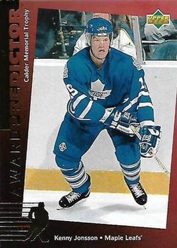 #C11 Kenny Jonsson - Toronto Maple Leafs - 1994-95 Upper Deck - Predictors Canadian Gold Exchange Hockey