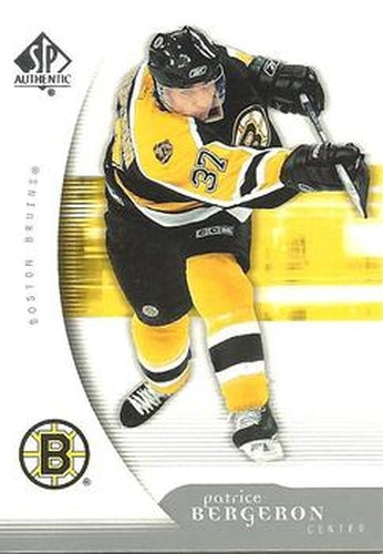 #11 Patrice Bergeron - Boston Bruins - 2005-06 SP Authentic Hockey