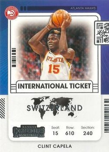 #11 Clint Capela - Atlanta Hawks - 2021-22 Panini Contenders - International Ticket Basketball