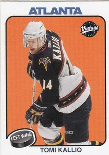 #11 Tomi Kallio - Atlanta Thrashers - 2001-02 Upper Deck Vintage Hockey