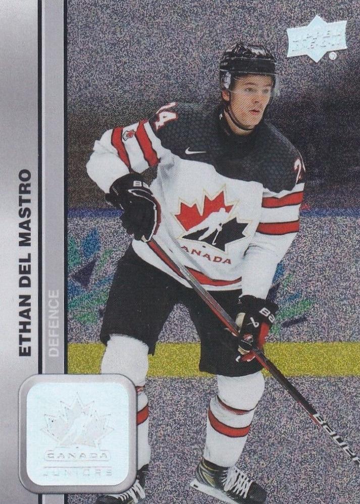#11 Ethan Del Mastro - Canada - 2023 Upper Deck Team Canada Juniors - Patterned Foilboard Hockey