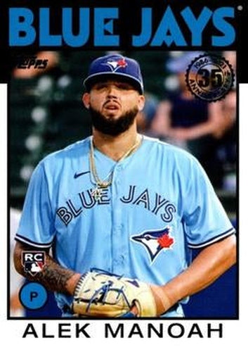 #86B-11 Alek Manoah - Toronto Blue Jays - 2021 Topps Update - 1986 Topps Baseball 35th Anniversary Baseball