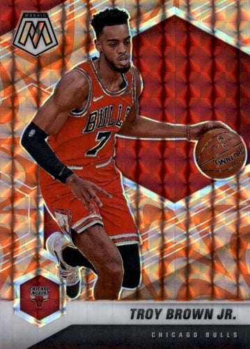 #11 Troy Brown Jr. - Chicago Bulls - 2020-21 Panini Mosaic - Mosaic Reactive Orange Basketball