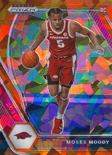 #11b Moses Moody - Arkansas Razorbacks - 2021 Panini Prizm Draft Picks - Orange Ice Basketball