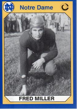 #120 Fred Miller - Notre Dame Fighting Irish - 1990 Collegiate Collection Notre Dame Football