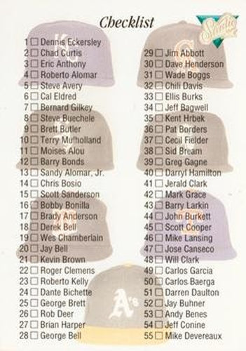 #120 Checklist 1-110 - 1993 Studio Baseball