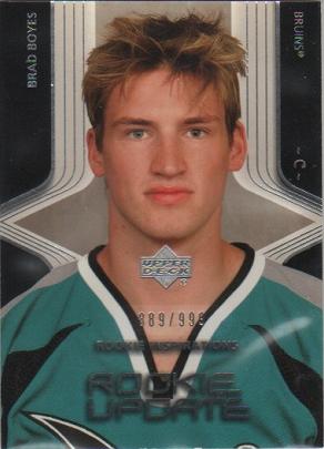 #120 Brad Boyes - San Jose Sharks - 2003-04 Upper Deck Rookie Update Hockey