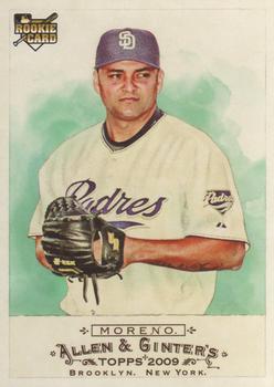 #120 Edwin Moreno - San Diego Padres - 2009 Topps Allen & Ginter Baseball