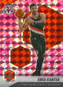 #120 Enes Kanter - Portland Trail Blazers - 2020-21 Panini Mosaic - Mosaic Camo Pink Basketball