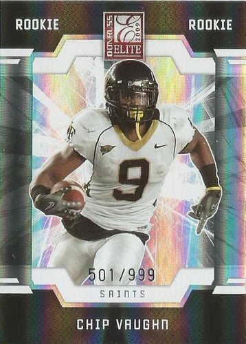 #120 Chip Vaughn - New Orleans Saints - 2009 Donruss Elite Football
