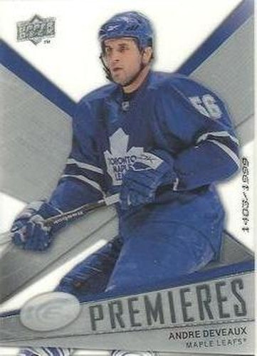 #120 Andre Deveaux - Toronto Maple Leafs - 2008-09 Upper Deck Ice Hockey
