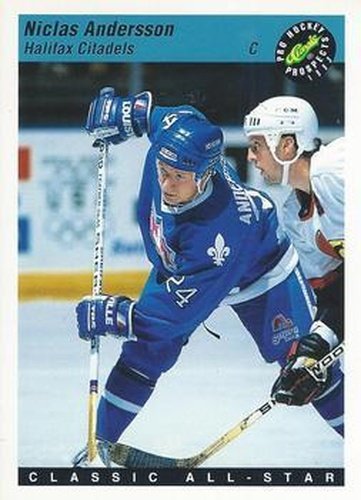 #120 Niclas Andersson - Halifax Citadels - 1993 Classic Pro Prospects Hockey