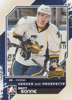 #120 Brett Sonne - Peoria Rivermen - 2010-11 In The Game Heroes and Prospects Hockey