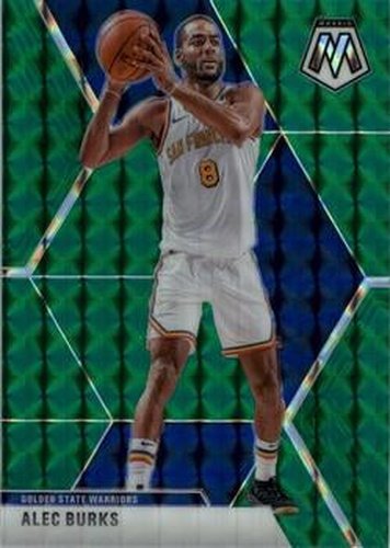 #120 Alec Burks - Golden State Warriors - 2019-20 Panini Mosaic - Green Prizm Basketball