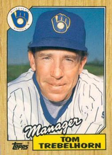 #121T Tom Trebelhorn - Milwaukee Brewers - 1987 Topps Traded Baseball