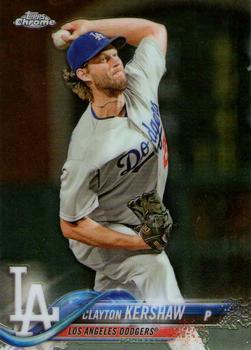 #121 Clayton Kershaw - Los Angeles Dodgers - 2018 Topps Chrome Baseball