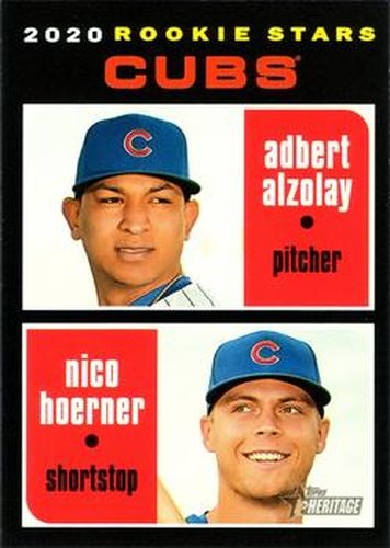 #121 Cubs 2020 Rookie Stars Adbert Alzolay / Nico Hoerner - Chicago Cubs - 2020 Topps Heritage Baseball