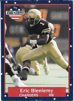 #121 Eric Bieniemy - San Diego Chargers - 1991 Fleer Stars 'n Stripes Football