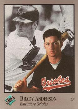 #121 Brady Anderson - Baltimore Orioles - 1992 Studio Baseball