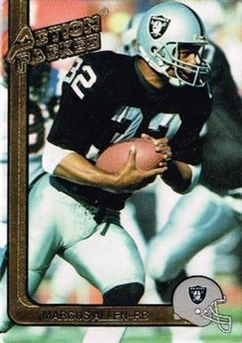 #121 Marcus Allen - Los Angeles Raiders - 1991 Action Packed Football