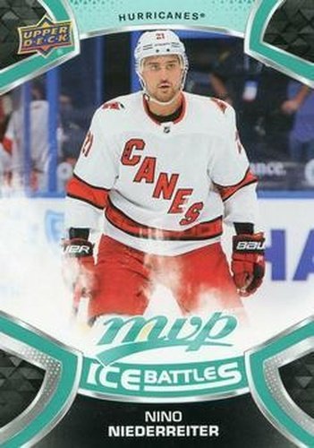 #121 Nino Niederreiter - Carolina Hurricanes - 2021-22 Upper Deck MVP - Ice Battles Hockey