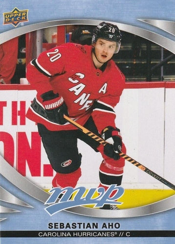 #121 Sebastian Aho - Carolina Hurricanes - 2023-24 Upper Deck MVP - Ice Battles Hockey