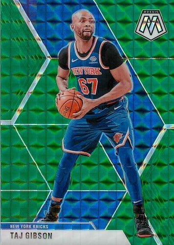 #121 Taj Gibson - New York Knicks - 2019-20 Panini Mosaic - Green Prizm Basketball