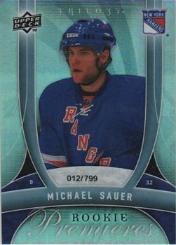 #121 Michael Sauer - New York Rangers - 2009-10 Upper Deck Trilogy Hockey