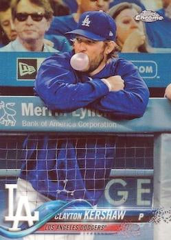 #121b Clayton Kershaw - Los Angeles Dodgers - 2018 Topps Chrome Baseball
