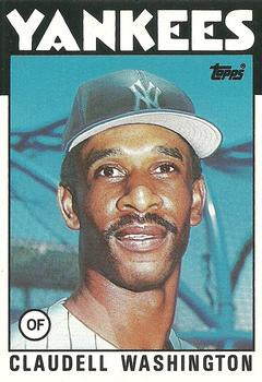 #122T Claudell Washington - New York Yankees - 1986 Topps Traded Baseball