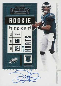 #122 Jalen Hurts - Philadelphia Eagles - 2020 Panini Contenders Football