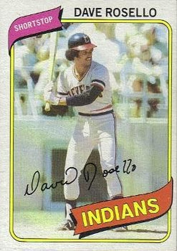 #122 Dave Rosello - Cleveland Indians - 1980 Topps Baseball