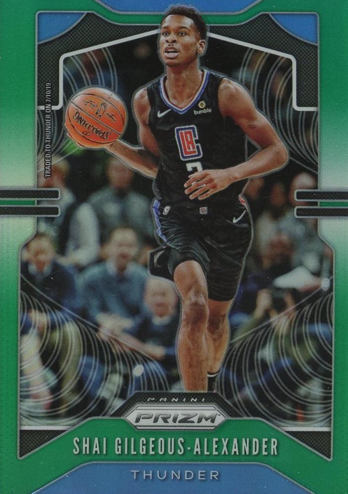 #122 Shai Gilgeous-Alexander - Oklahoma City Thunder - 2019-20 Panini Prizm - Prizms Green Basketball
