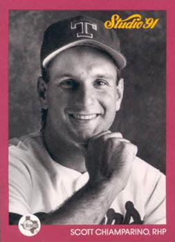 #122 Scott Chiamparino - Texas Rangers - 1991 Studio Baseball