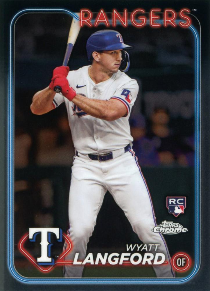 #122 Wyatt Langford - Texas Rangers - 2024 Topps Chrome Baseball