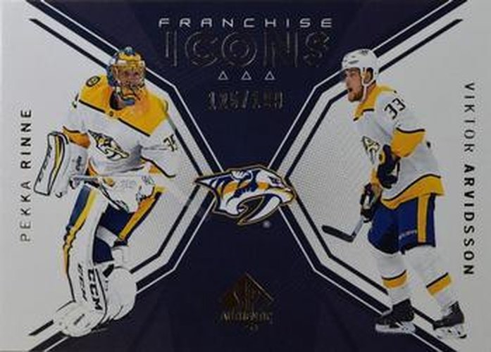 #122 Pekka Rinne / Viktor Arvidsson - Nashville Predators - 2018-19 SP Authentic Hockey