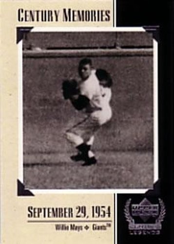 #122 Willie Mays - San Francisco Giants - 1999 Upper Deck Century Legends Baseball