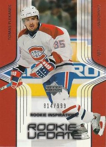 #122 Tomas Plekanec - Montreal Canadiens - 2003-04 Upper Deck Rookie Update Hockey
