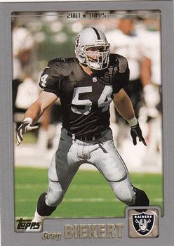 #122 Greg Biekert - Oakland Raiders - 2001 Topps Football