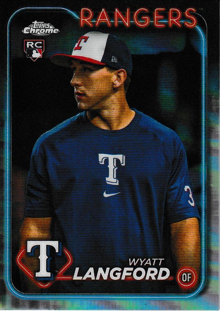 #122b Wyatt Langford - Texas Rangers - 2024 Topps Chrome Baseball