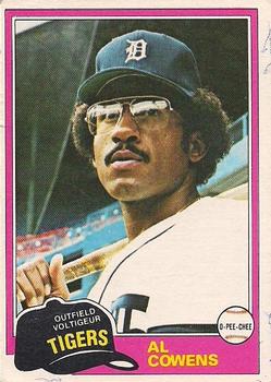 #123 Al Cowens - Detroit Tigers - 1981 O-Pee-Chee - Gray Back Baseball