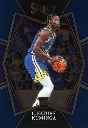 #123 Jonathan Kuminga - Golden State Warriors - 2021-22 Panini Select - Blue Basketball