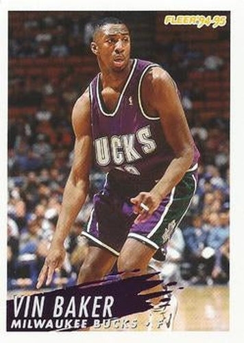 #123 Vin Baker - Milwaukee Bucks - 1994-95 Fleer Basketball