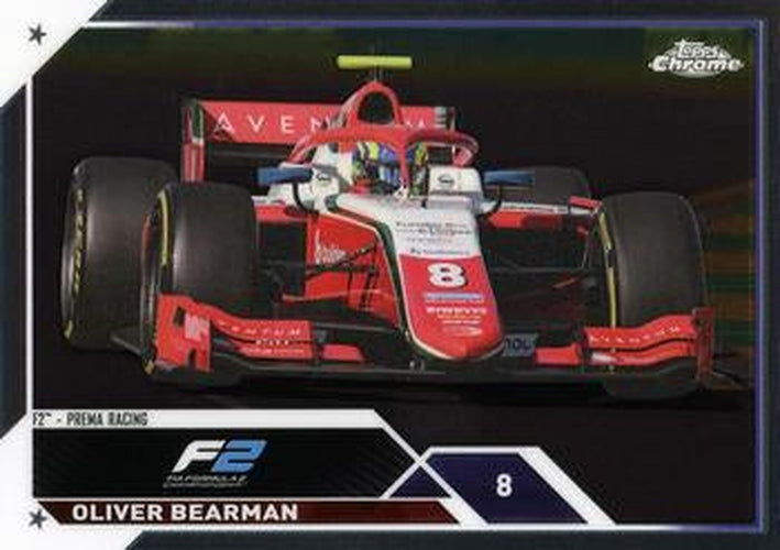 #123 Oliver Bearman - Prema Racing F2 - 2023 Topps Chrome Formula 1 Racing