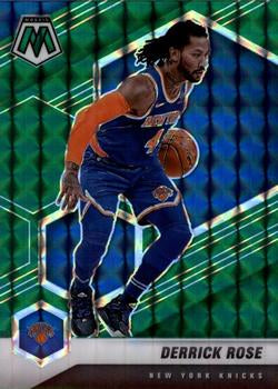 #123 Derrick Rose - New York Knicks - 2020-21 Panini Mosaic - Mosaic Green Basketball
