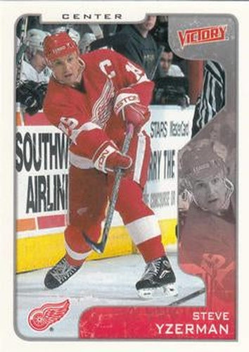 #123 Steve Yzerman - Detroit Red Wings - 2001-02 Upper Deck Victory Hockey