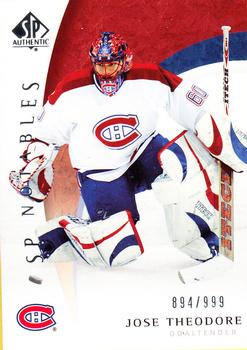 #123 Jose Theodore - Montreal Canadiens - 2005-06 SP Authentic Hockey