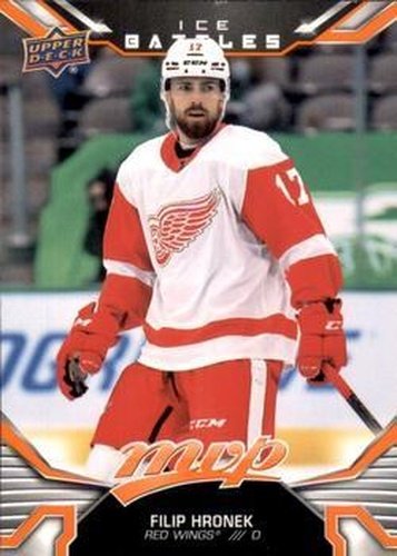 #123 Filip Hronek - Detroit Red Wings - 2022-23 Upper Deck MVP - Ice Battles Hockey